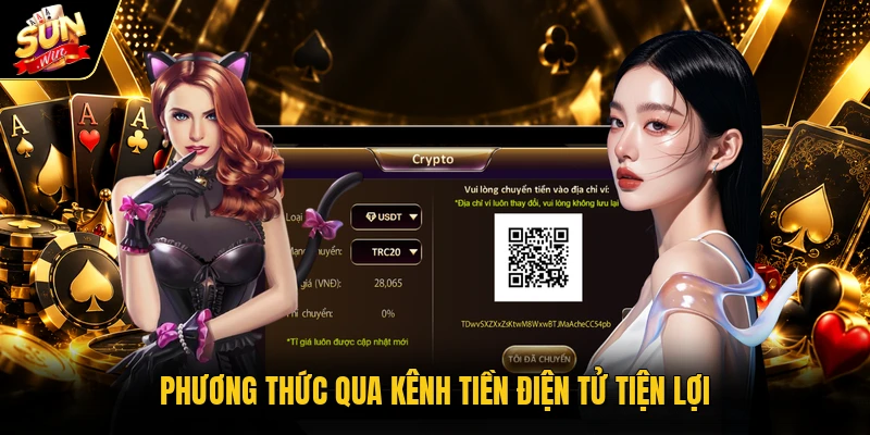 Phương thức qua kênh tiền điện tử tiện lợi